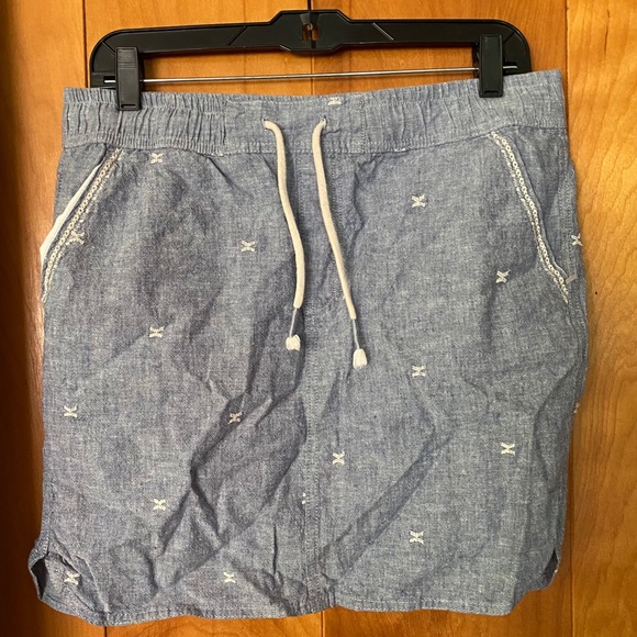 Sonoma Dresses & Skirts - 💫 Chambray Light Wash Star Drawstring Skirt Sz 10